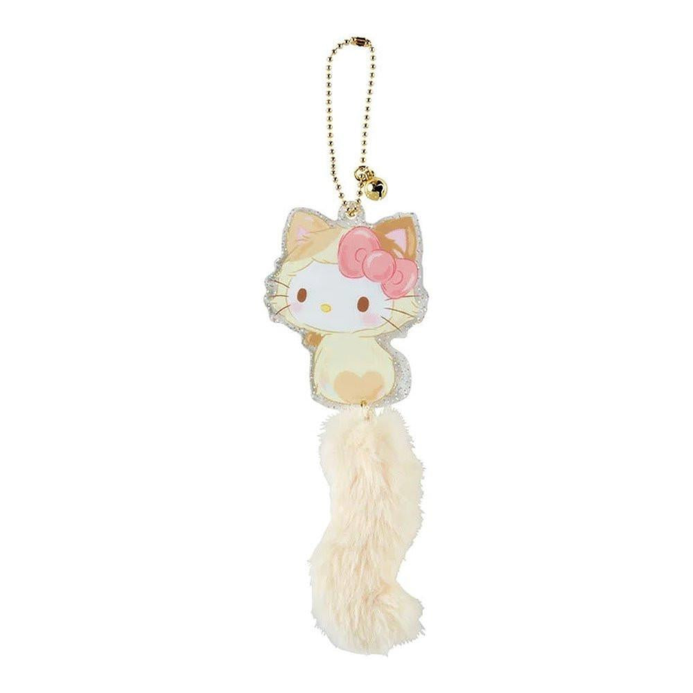 Sanrio Cat Acrylic Fur Tail Keyring
