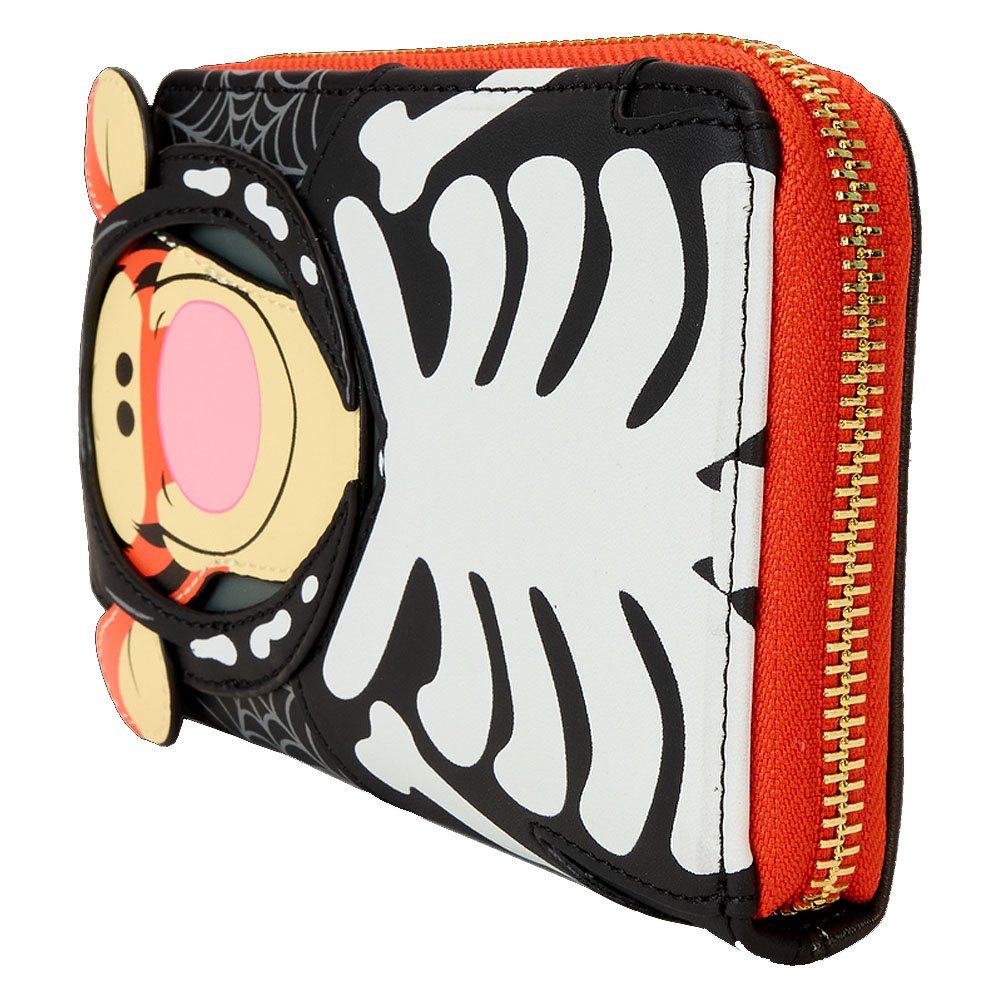 Loungefly x Winnie The Pooh Skeleton Tigger Cosplay Glow Zip Around Wallet