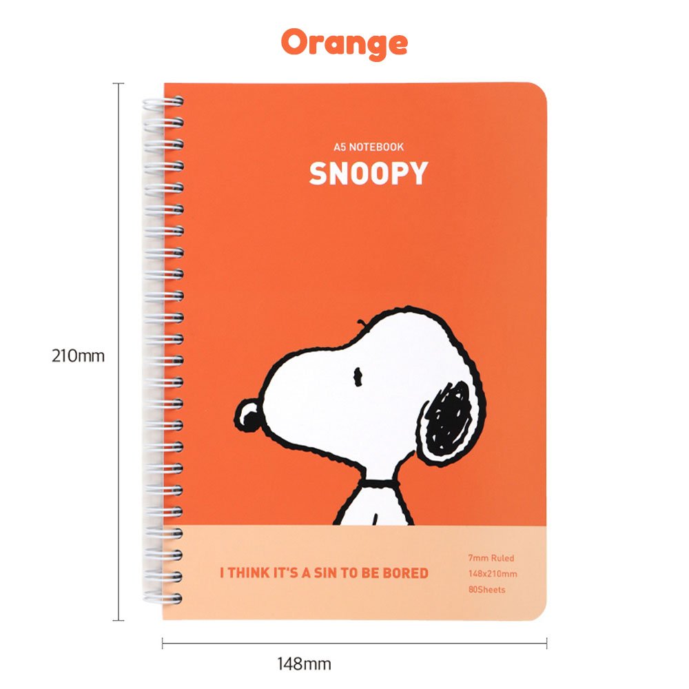Peanuts Snoopy & Charlie Brown A5 Hard Cover Notebook