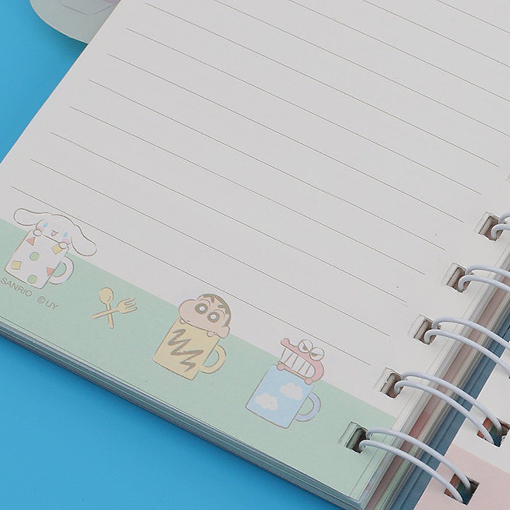 Sanrio Cinnamoroll x Crayon Shin-chan 5-Tab Index Notebook