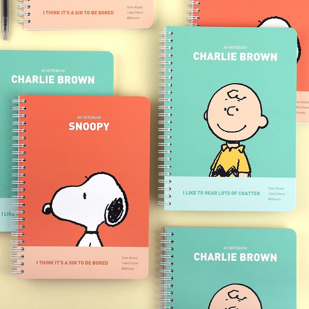 Peanuts Snoopy & Charlie Brown A5 Hard Cover Notebook