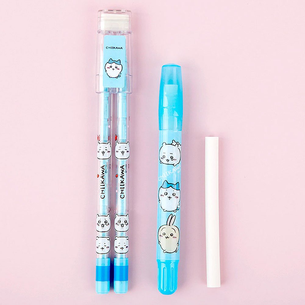 Chiikawa and Friends Cartridge Pencil and Eraser Stationery Set