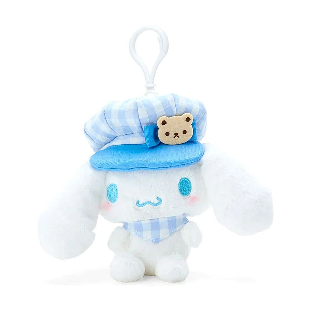 Cinnamoroll Gingham Casquette Mascot Clip-On Plush