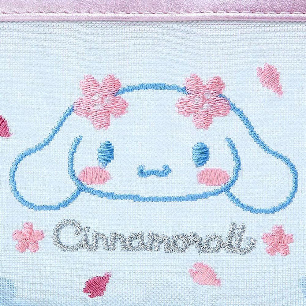 Sanrio Cinnamoroll Mesh Pouch :Pink Sakura