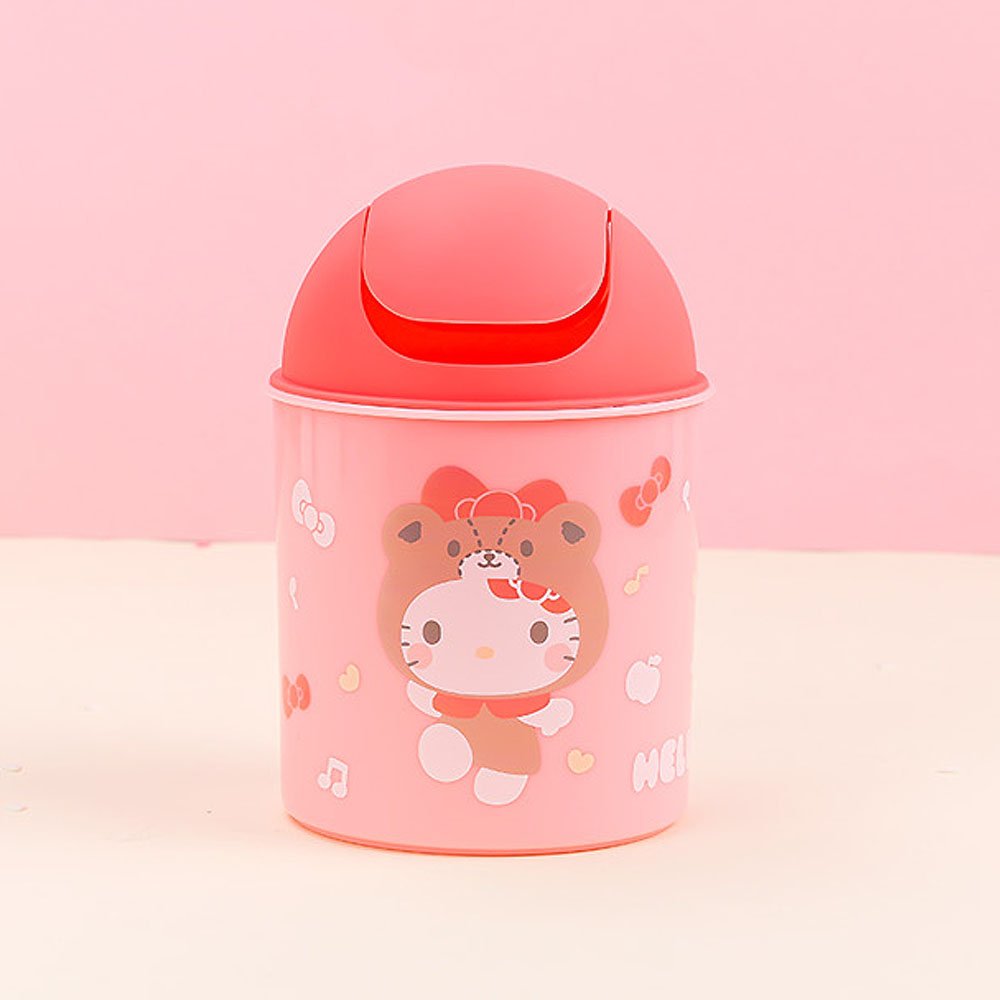 Sanrio Hello Kitty Desk Trash Bin w/ Swing Lid