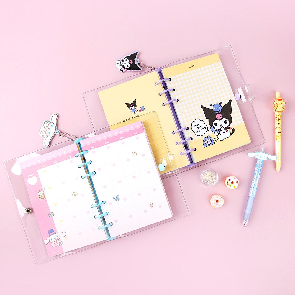 Sanrio Cinnamoroll 6 Ring Planner with Charm