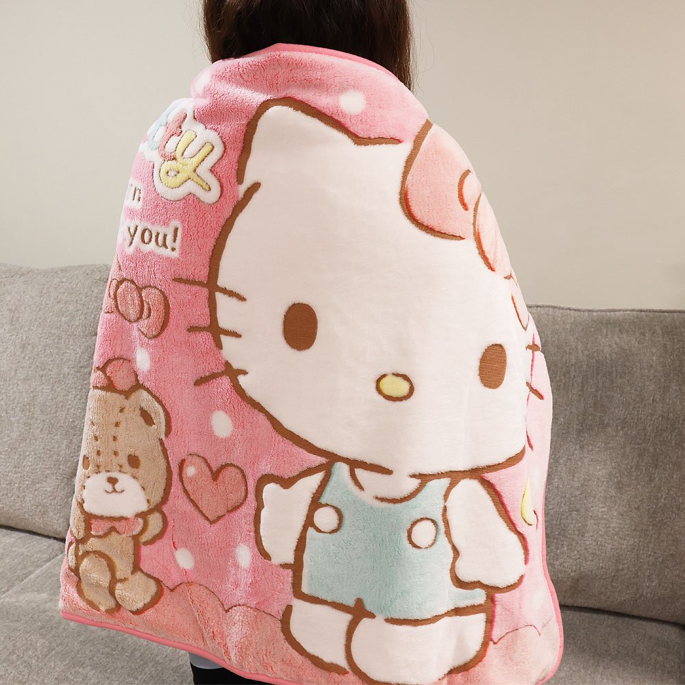 Hello Kitty Snap Button Throw Blanket