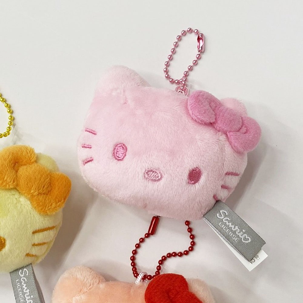 Sanrio Hello Kitty Color Face Plush Keychain