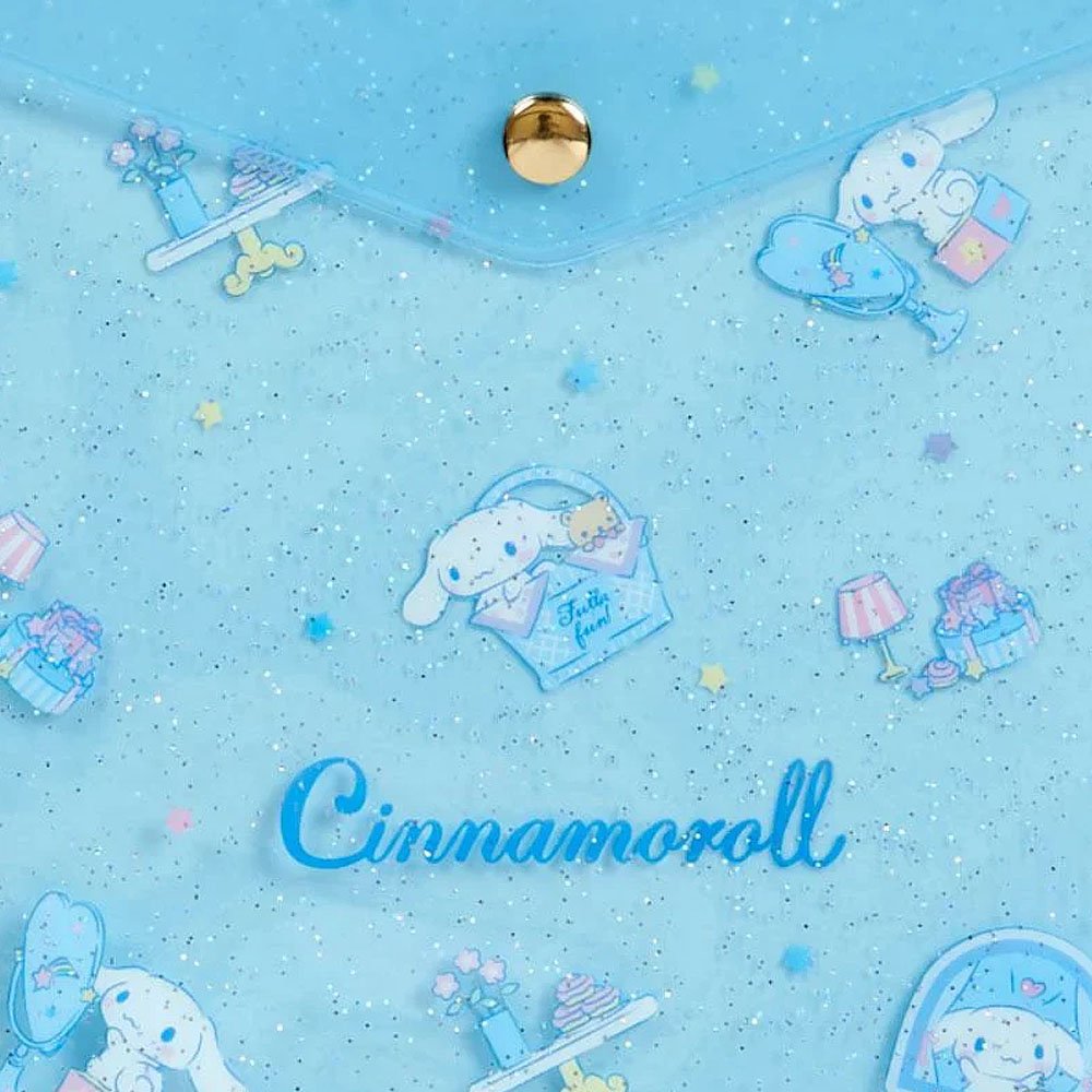Cinnamoroll PVC Glitter Flat Pouch