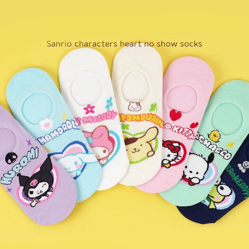 Sanrio Characters Heart No Show Socks
