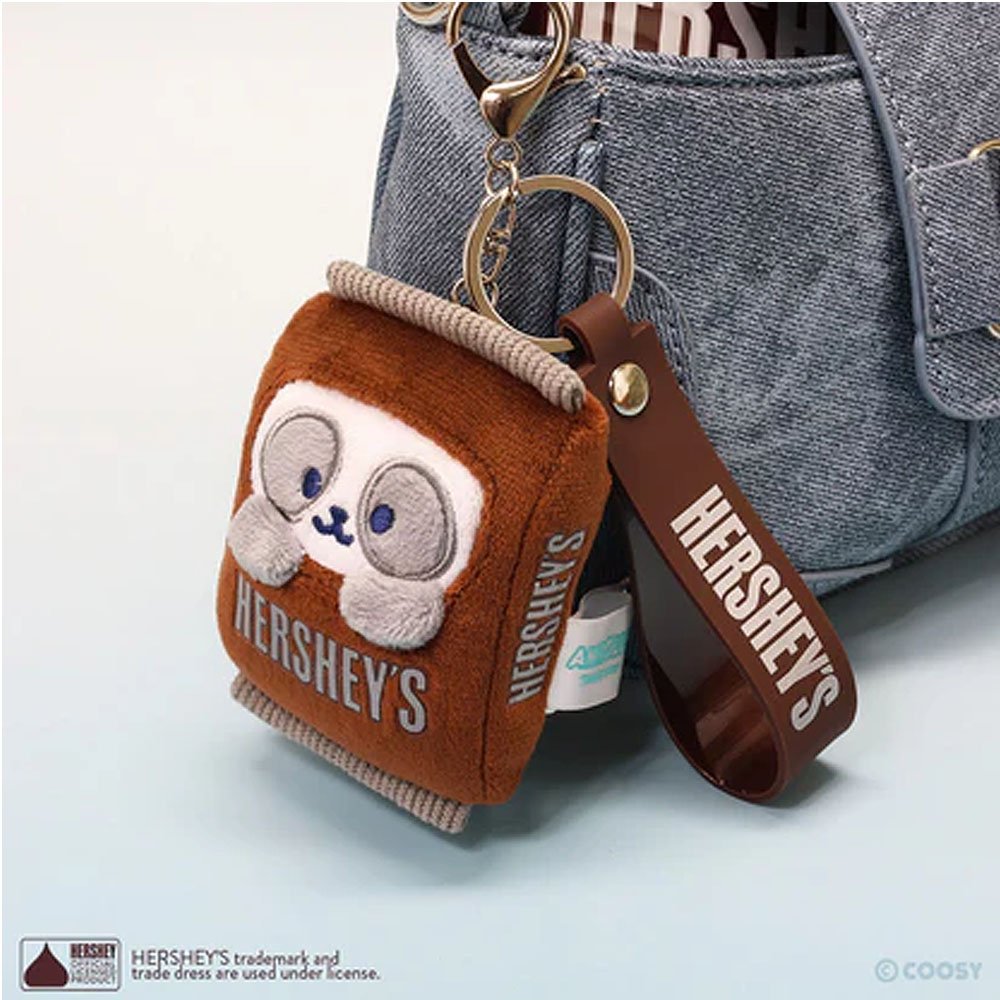 Anirollz x Hershey's Milk Chocolate Pandaroll Plush Strap Charm Keychain