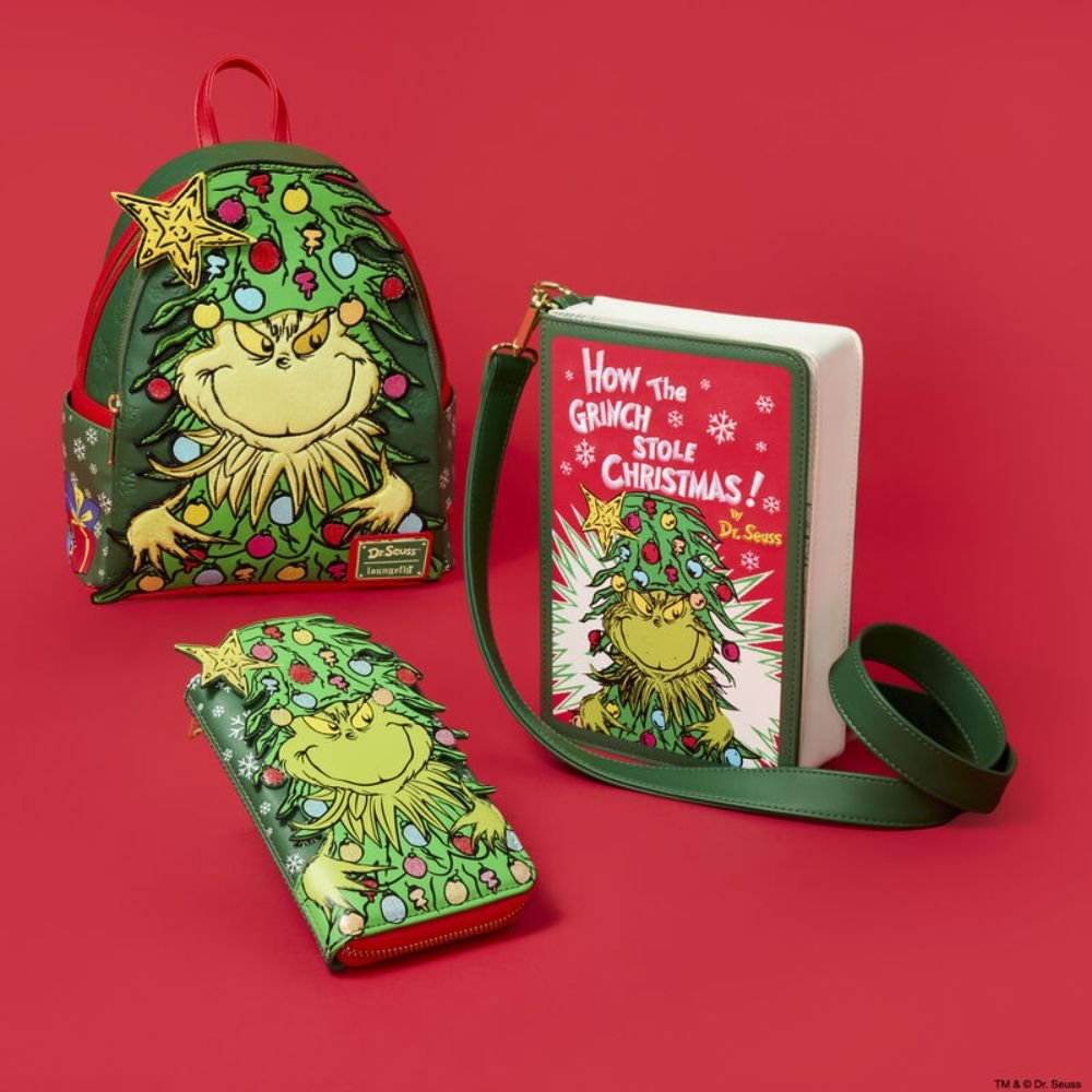 Loungefly x Dr. Seuss How the Grinch Stole Christmas! Tree Light Up Plush Mini Backpack