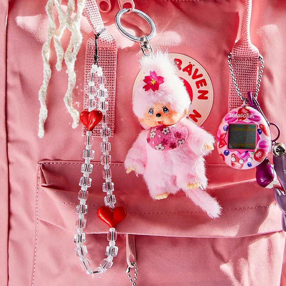 Monchhichi Cherry Blossom Keychain Charm