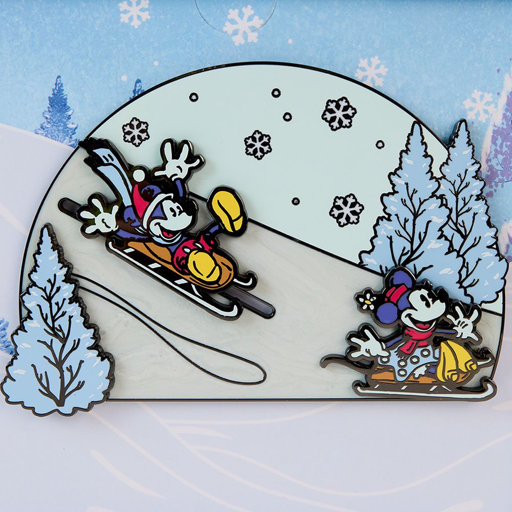 Loungefly x Mickey & Friends Winter Wonderland 3" Collector Box Sliding Pin
