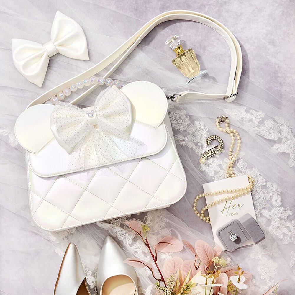Loungefly x Minnie Mouse Iridescent Wedding Crossbody Bag
