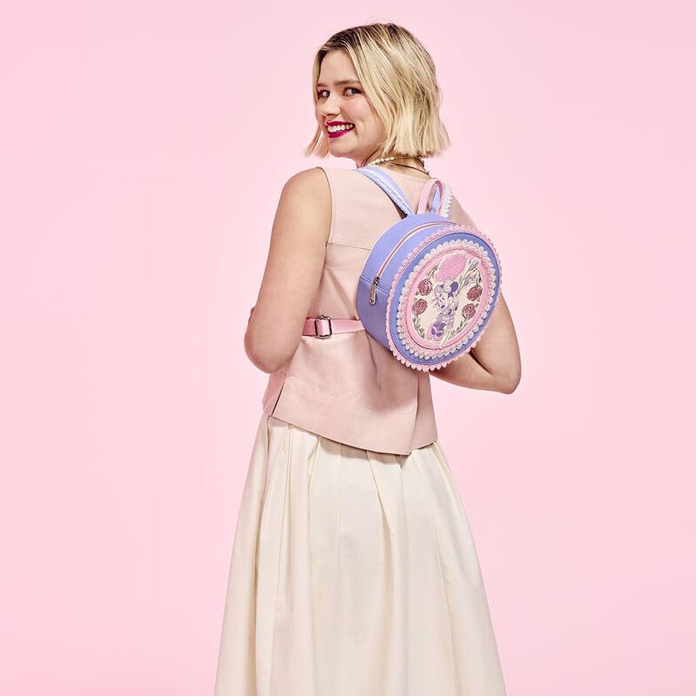 Loungefly x Minnie Mouse Floral and Lace Mini Backpack