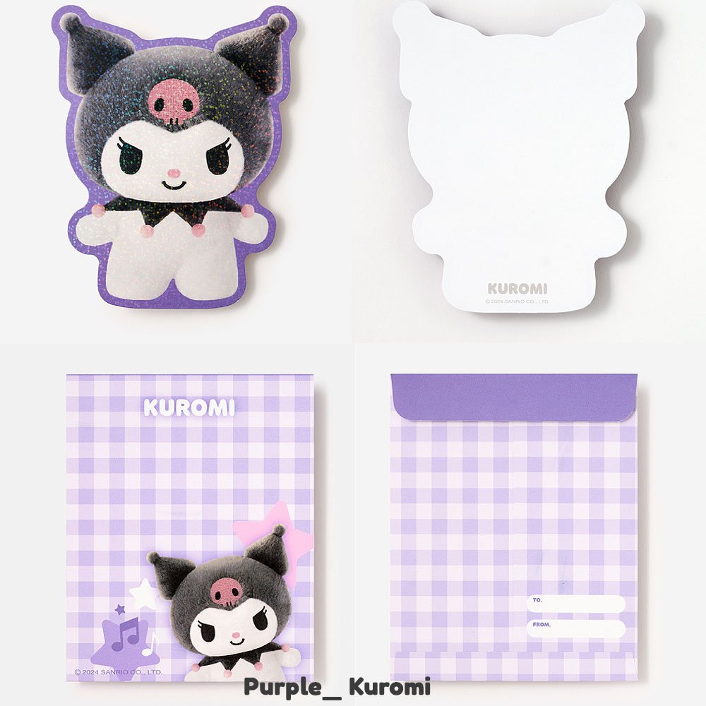 Sanrio Letter Card, Letter card and envelopes, Hello Kitty Letter card and envelopes, My Melody Letter card and envelopes, Cinnamoroll Letter card and envelopes, Pochacco Letter card and envelopes, Kuromi Letter card and envelopes, Invitaions card
