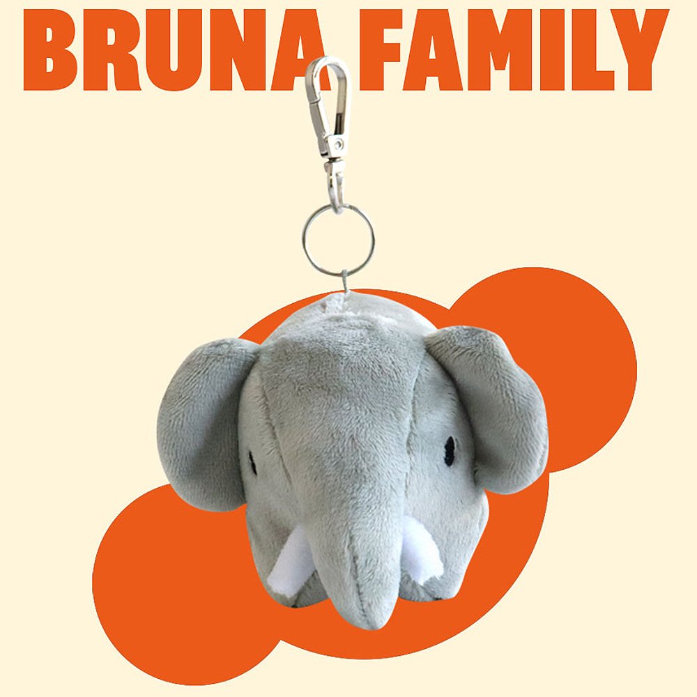 Miffy Bruna Family Elephant Mascot Plush Keychain