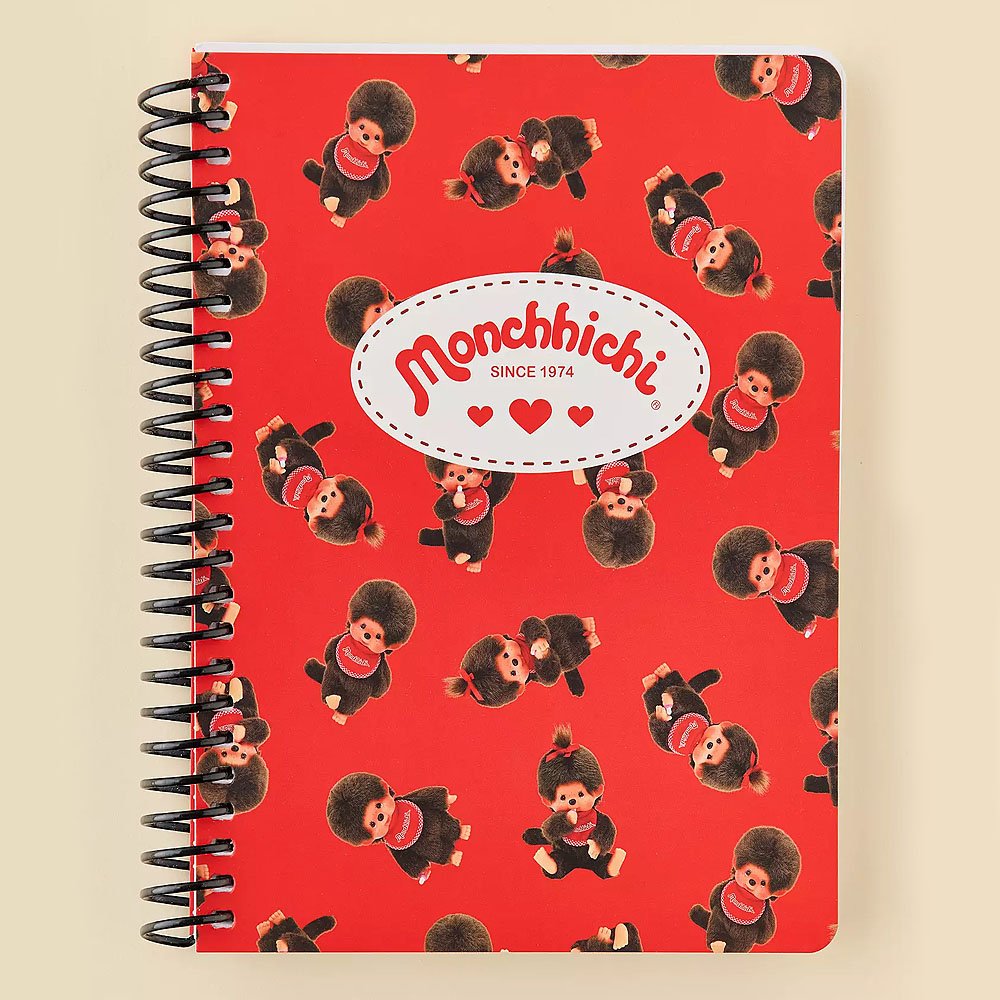 Monchhichi Red Spiral Notebook