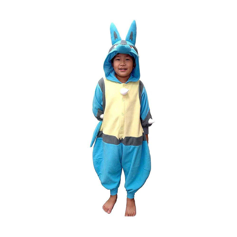Pokemon Lucario Kids Costume Kigurumi Jumpsuit