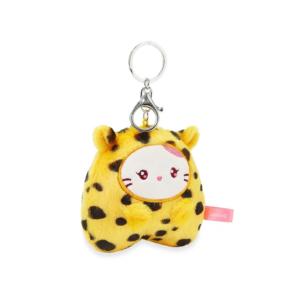 Anirollz Miniz Leopard Kittiroll Plush Charm Keychain