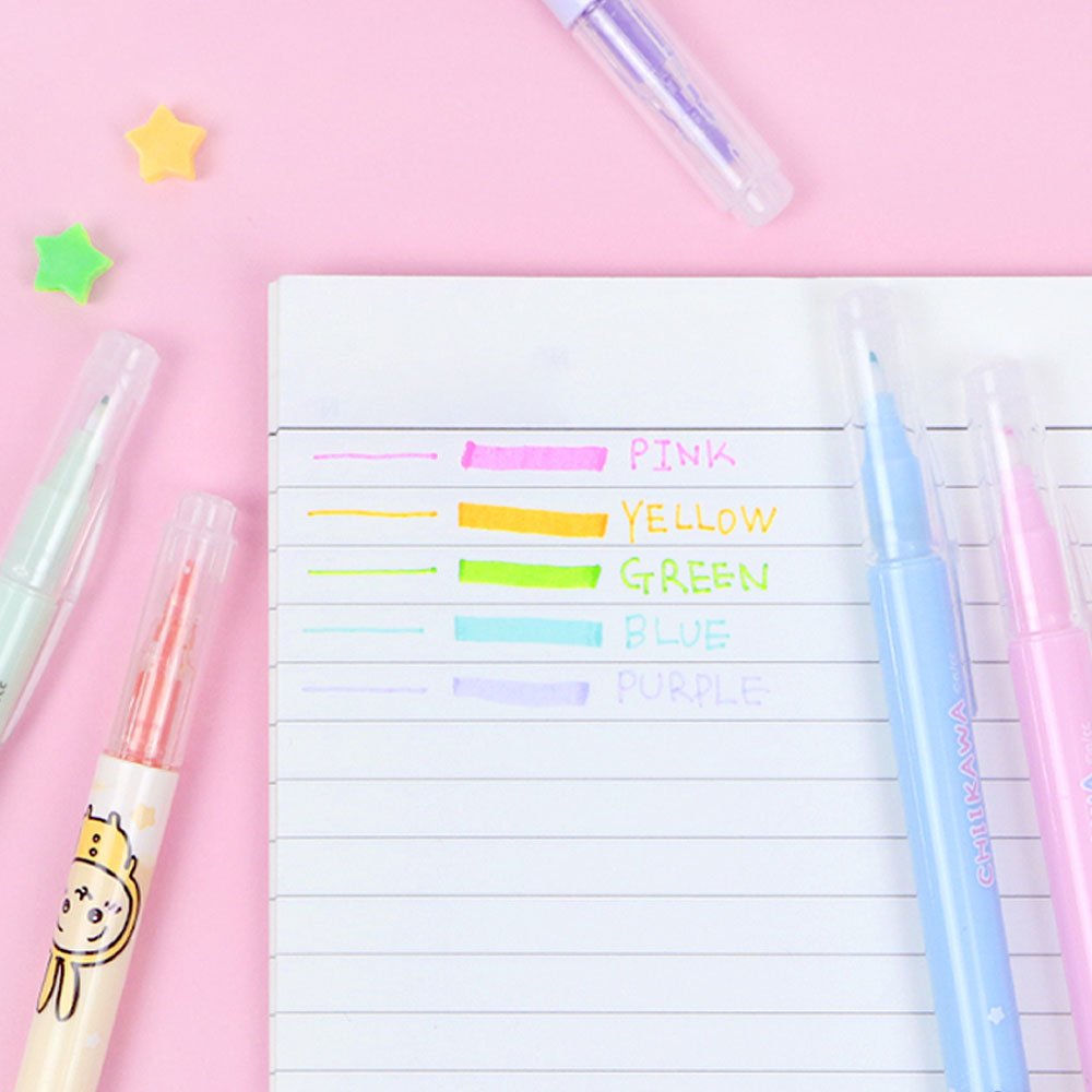 Chiikawa Dual 5-Colors Highlighter Set