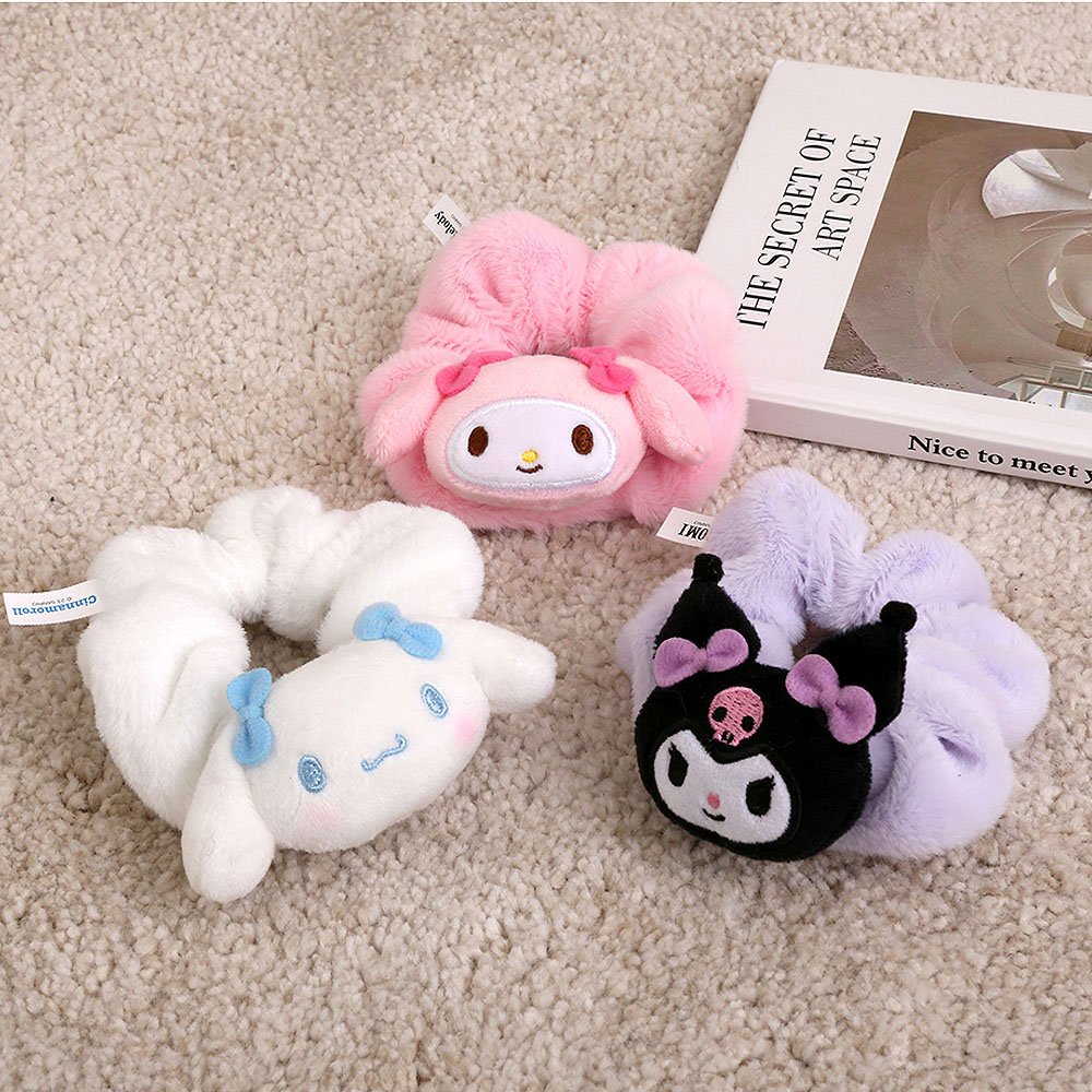 Sanrio Characters Fluffy Hair Scrunchies