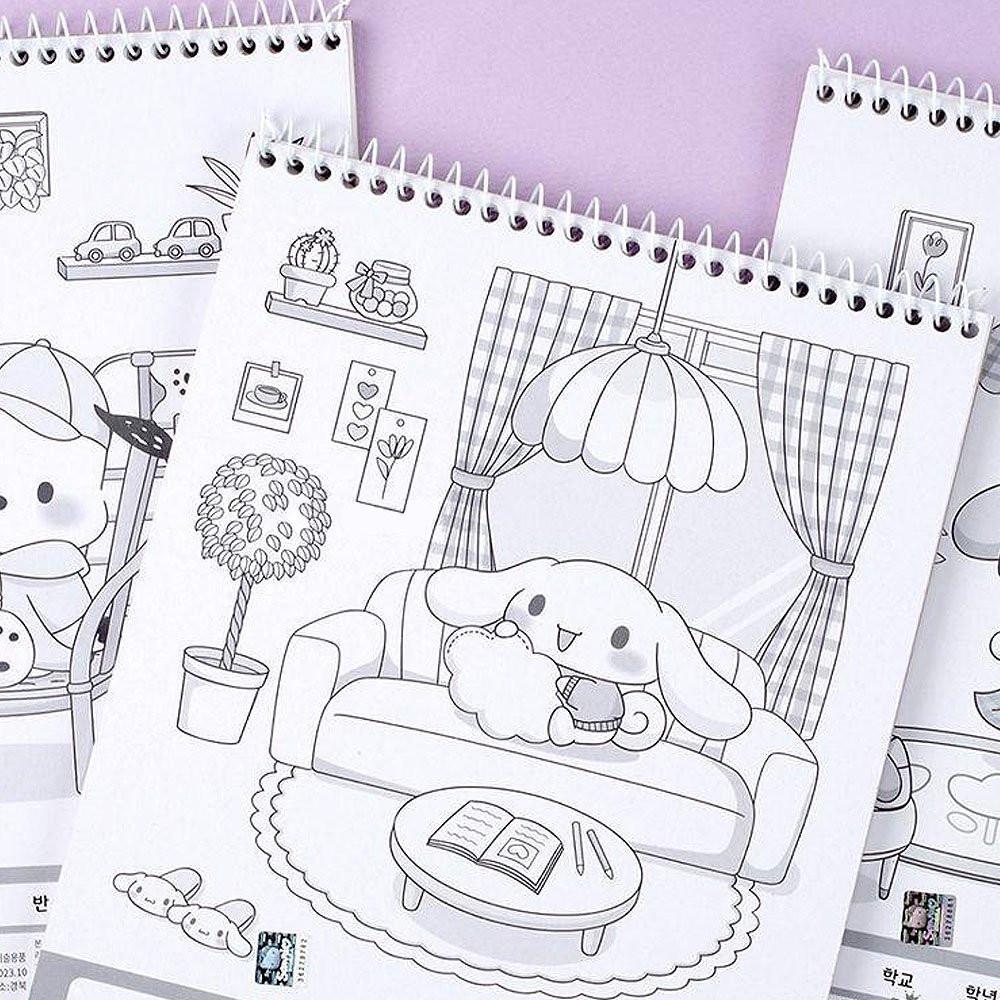Sanrio Characters Blank Notebook