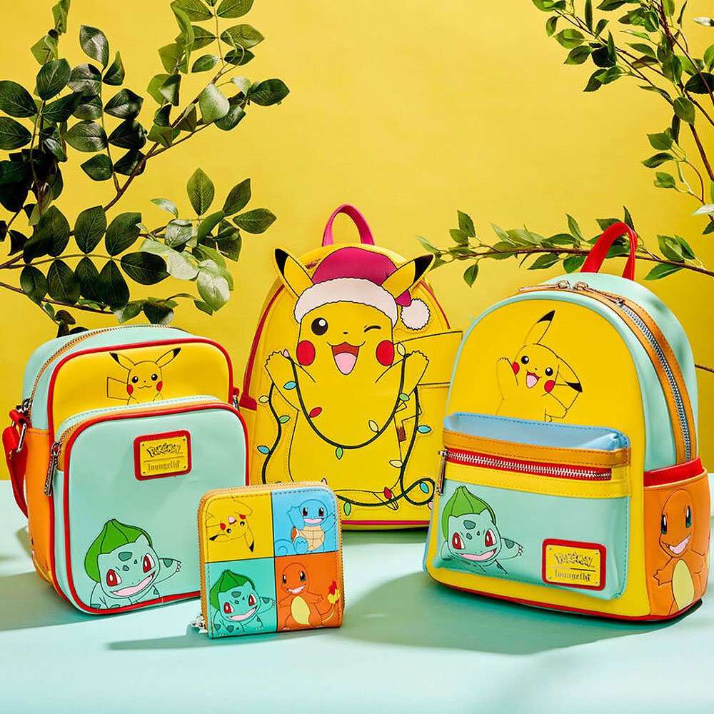 Loungefly x Pokémon Color Block Starters Zip Around Wallet