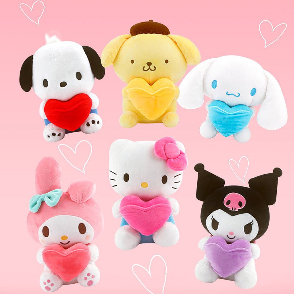 Sanrio Characters Heart Plush