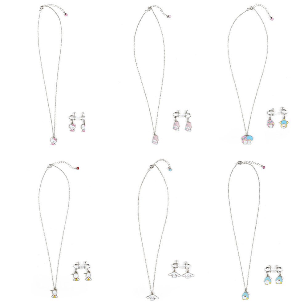 Sanrio Characters Necklace & Earrings Set