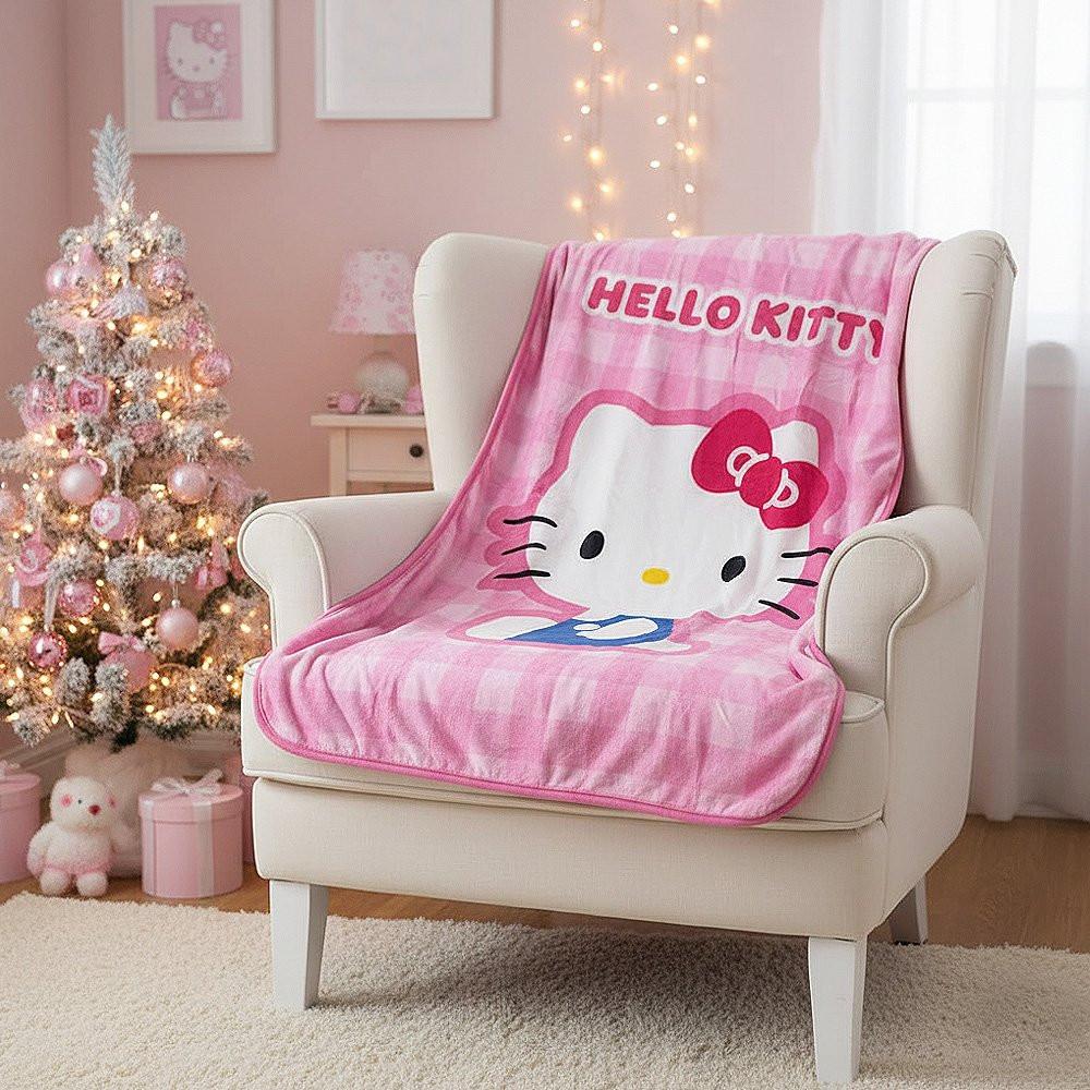 Sanrio Hello Kitty Gingham Blanket