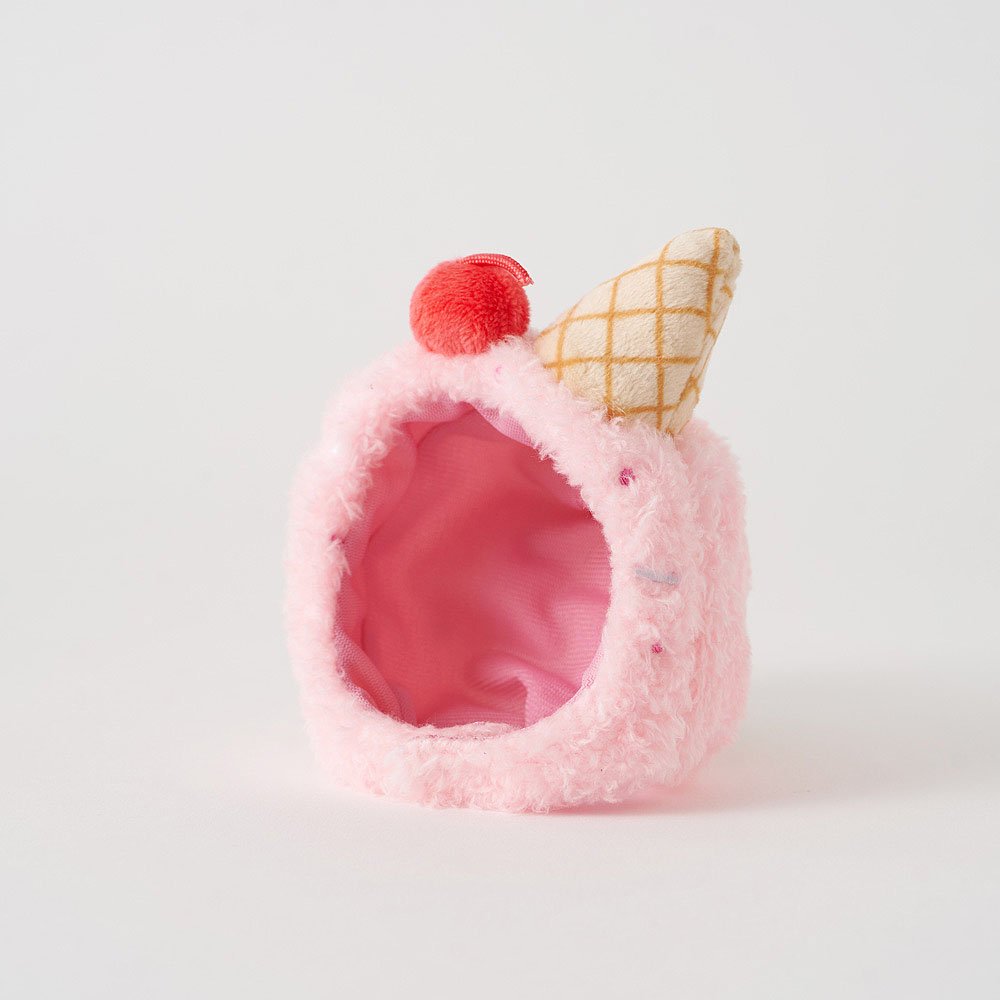 Peanuts Snoopy Strawberry Ice Cream Plush Keychain