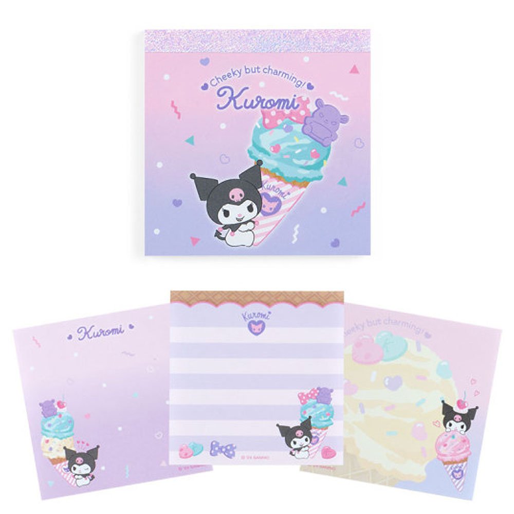 Kuromi Memo Pad :Ice Cream Party