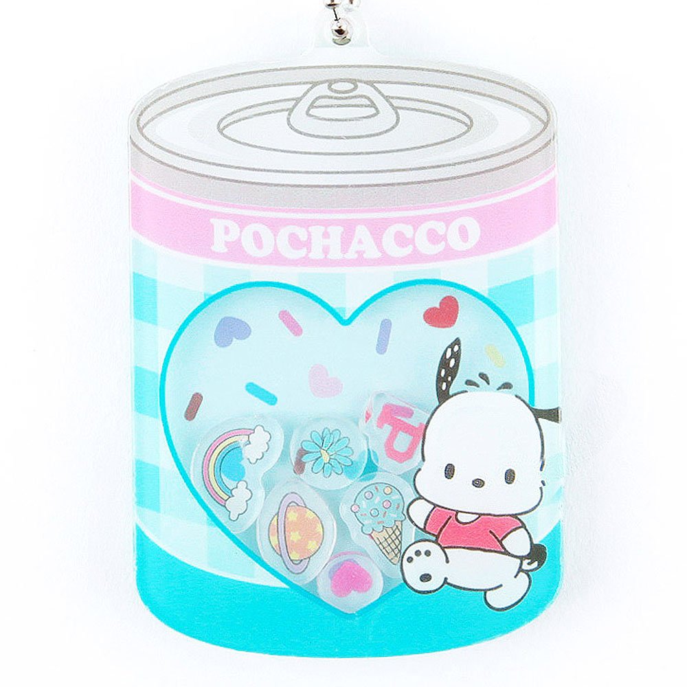 Pochacco character on a cylindrical container with colorful design