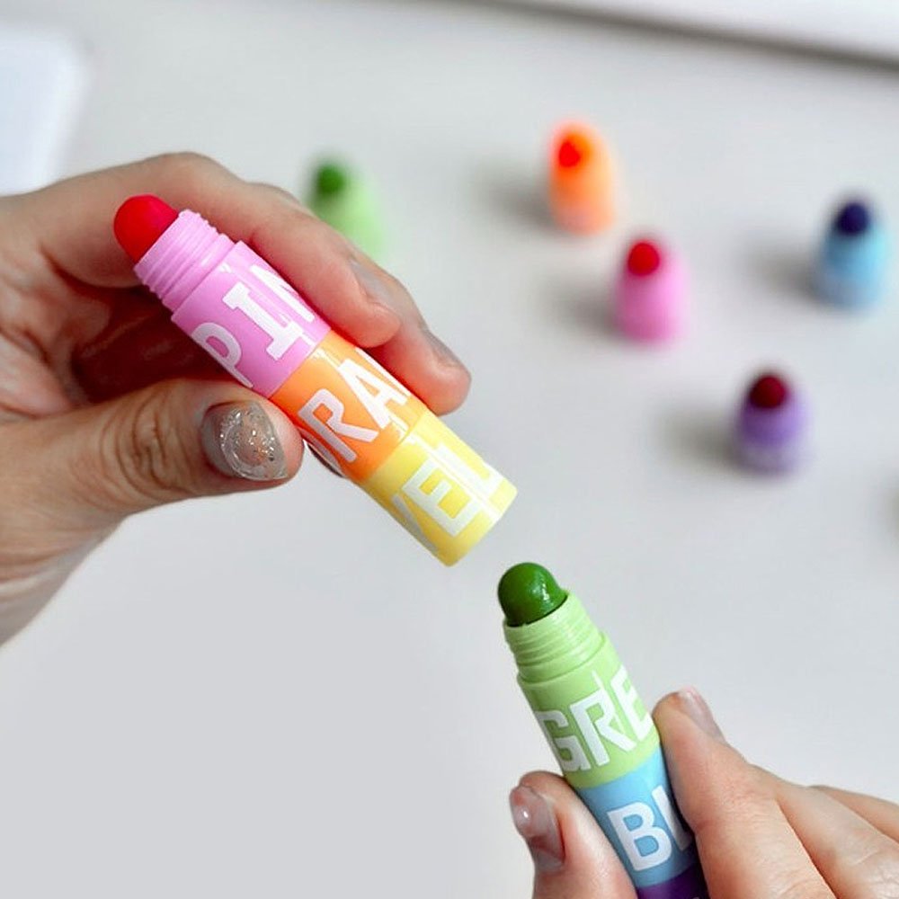 Block Crayon 6-Color Highlighter