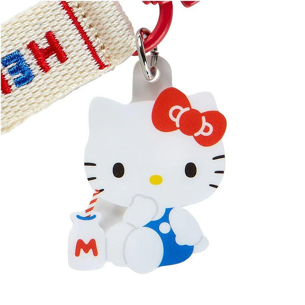 Sanrio Hello Kitty Embroidered Logo Keychain :Retro Series