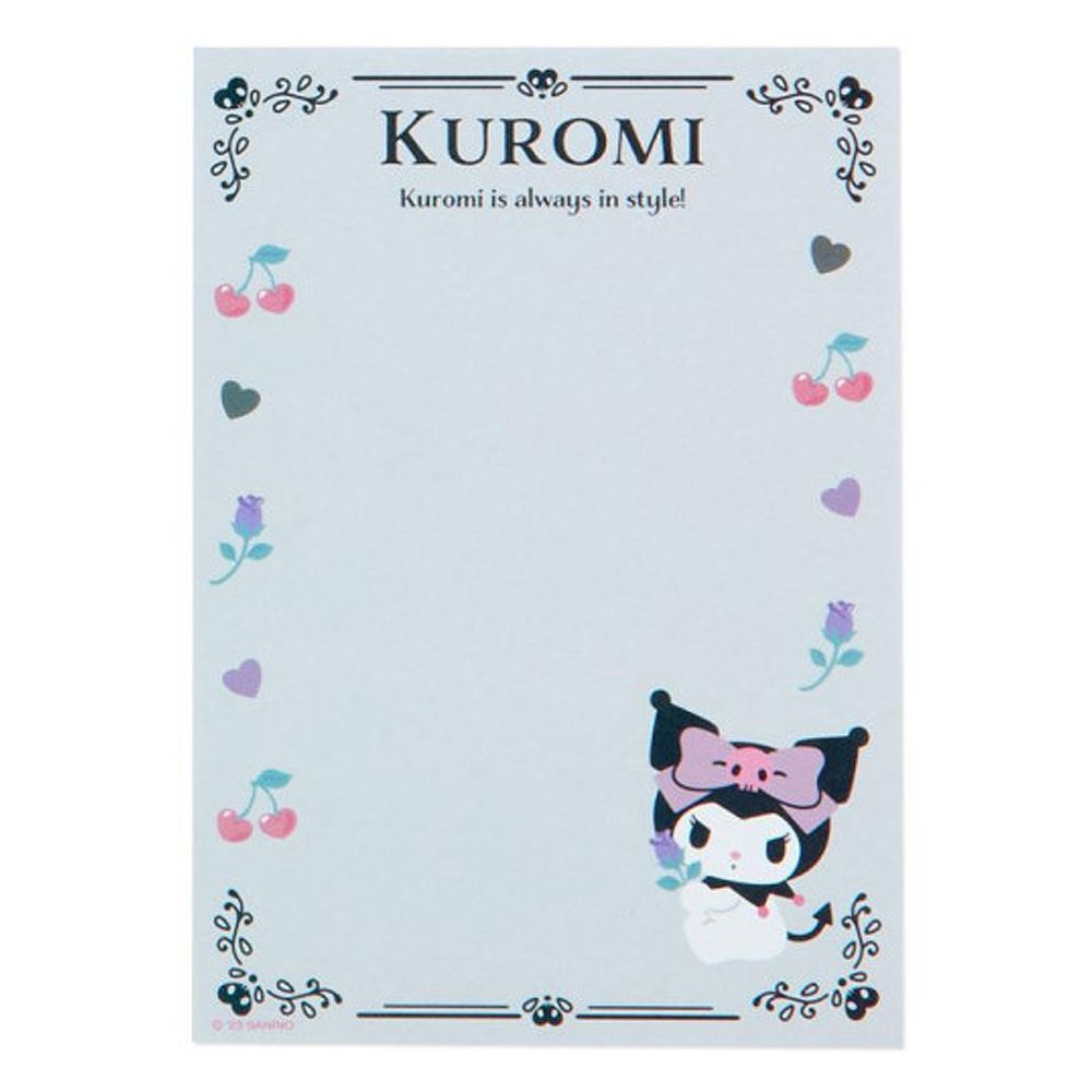 Kuromi Memo Pad & Sticker Set