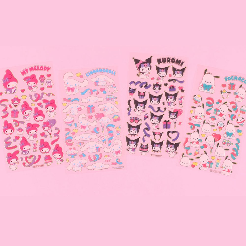 Sanrio Character Gold Bolder Sticker