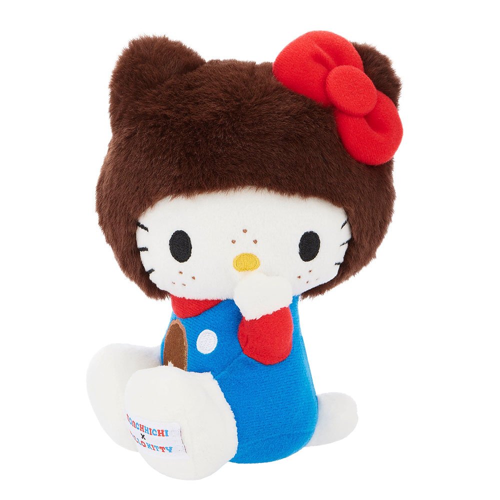 Hello Kitty x Monchhichi 7" Plush : Hello Kitty Dressed as Monchhichi