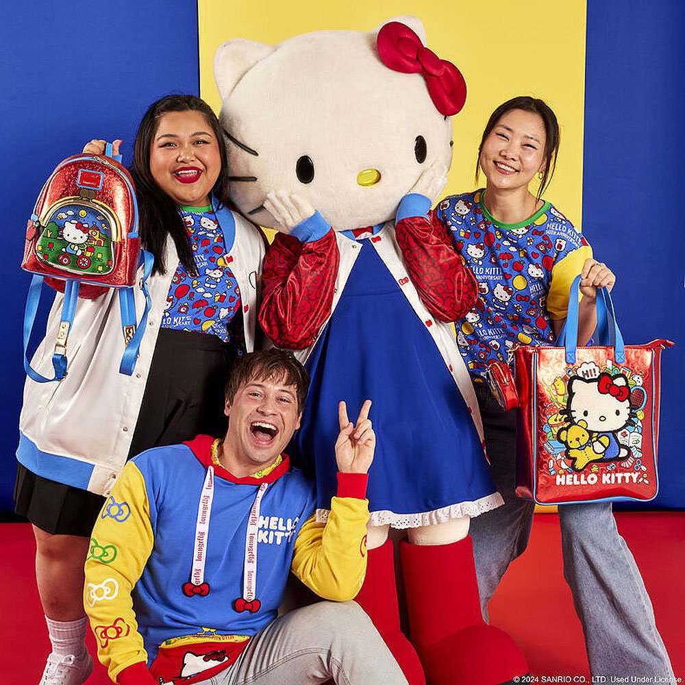 Loungefly x Sanrio Hello Kitty 50th Anniversary Color Block Unisex Hoodie