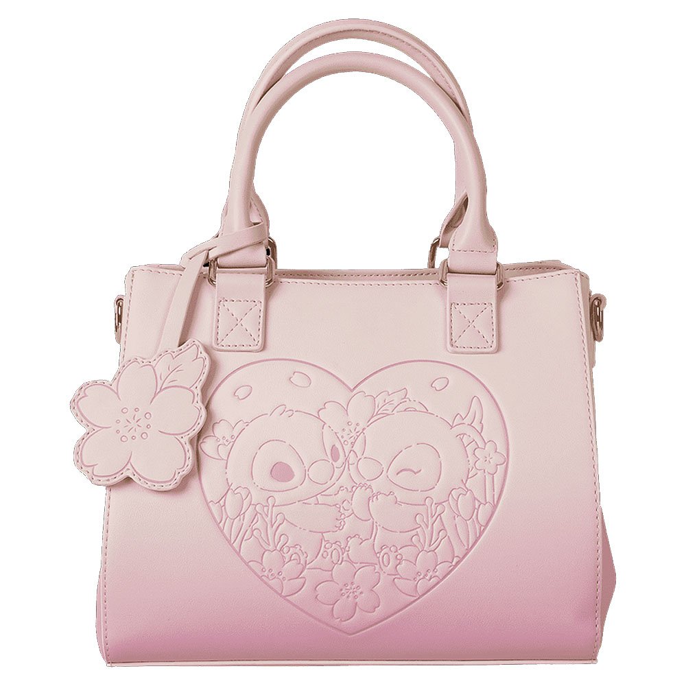 Loungefly x Stitch & Angel Cherry Blossom Heart Crossbody Bag