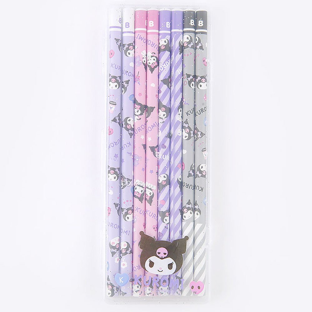 Sanrio Kuromi 8pcs Pencils with Case Set