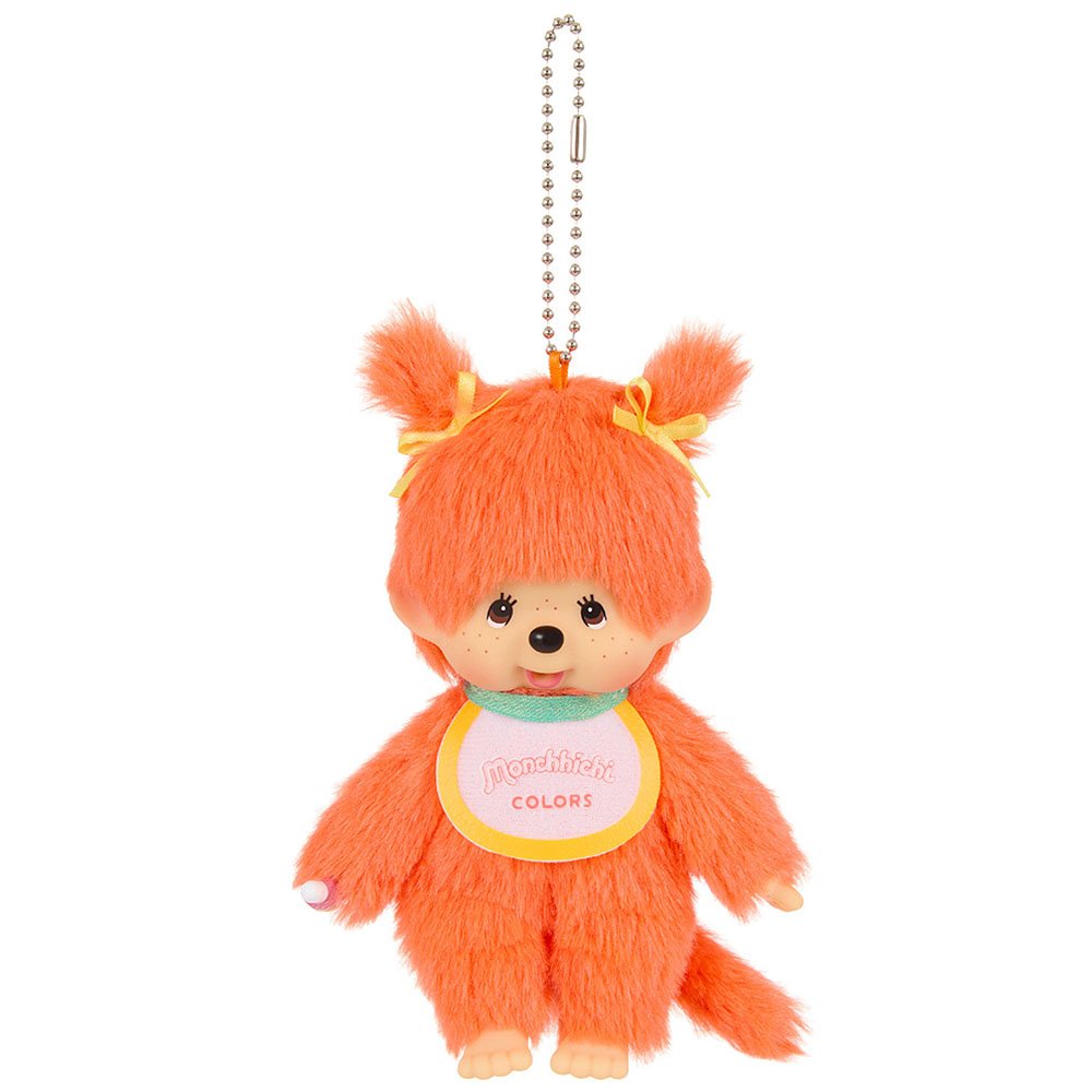 Plush toy with an orange fur-like texture on a white background