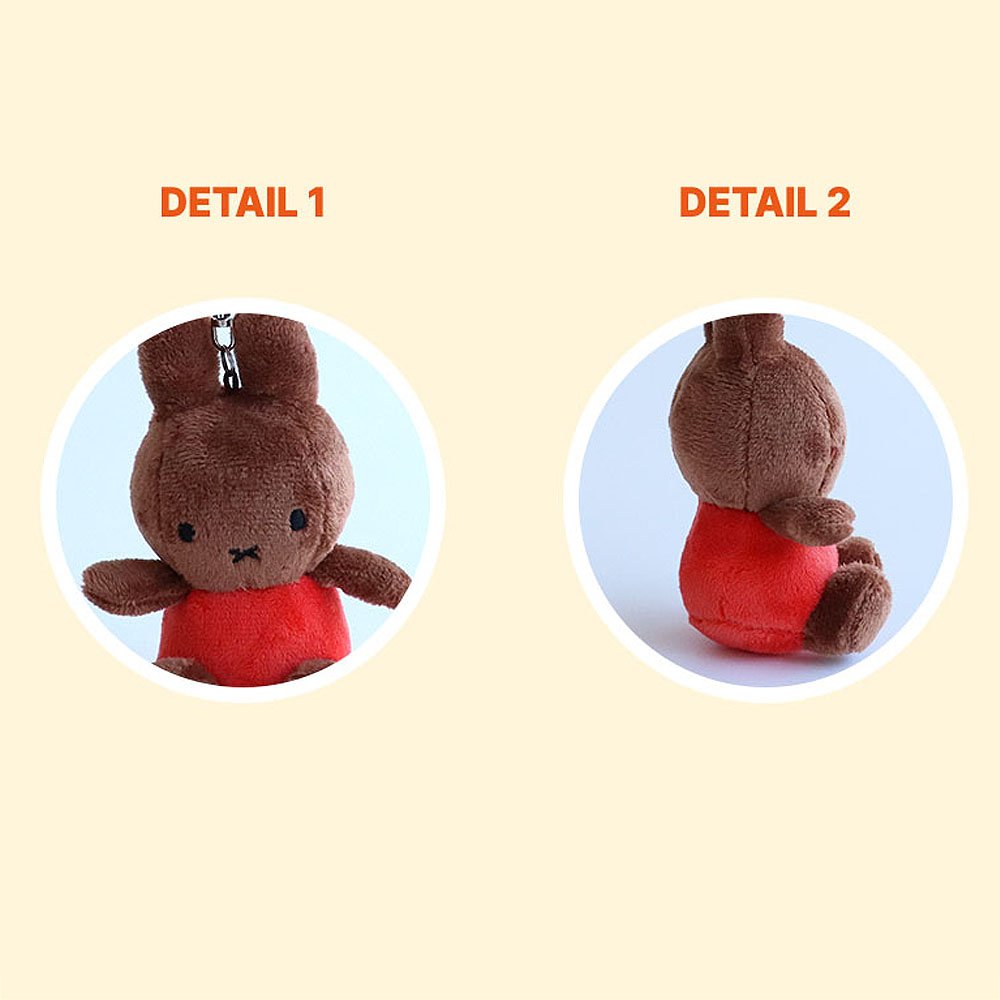 Miffy Mascot Clip-On Keychain