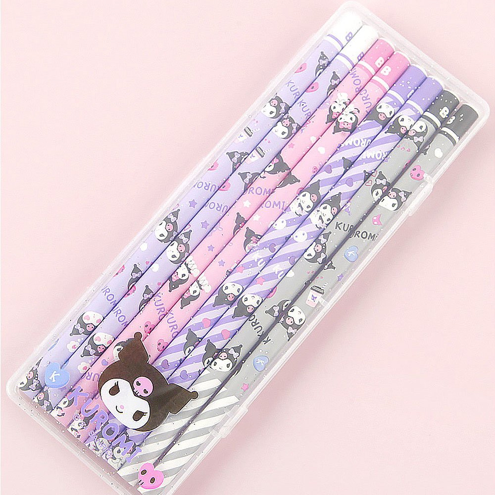 Sanrio Kuromi 8pcs Pencils with Case Set