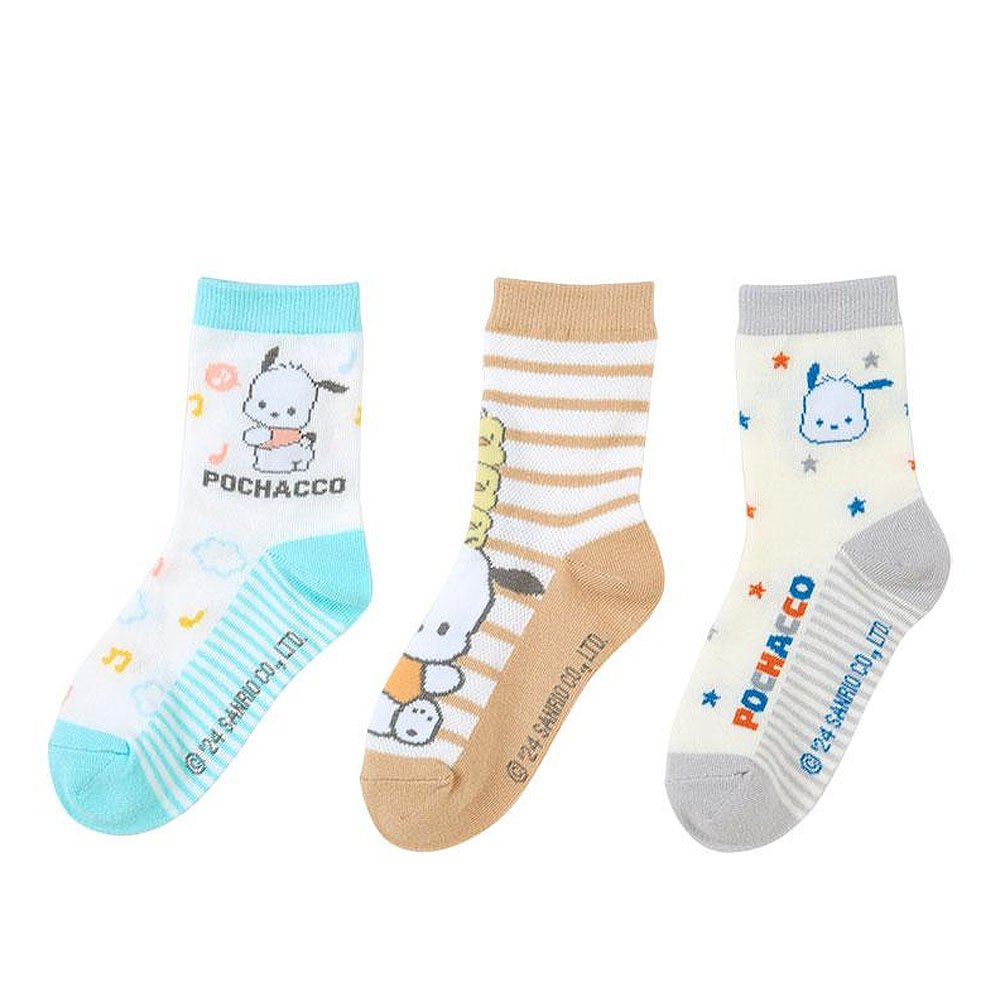 Sanrio Pochacco 3Pair Sneaker Socks
