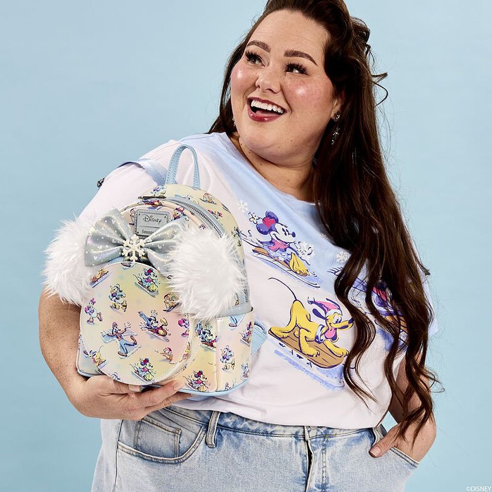 Loungefly x Mickey & Friends Winter Wonderland Mini Backpack With Ear Headband