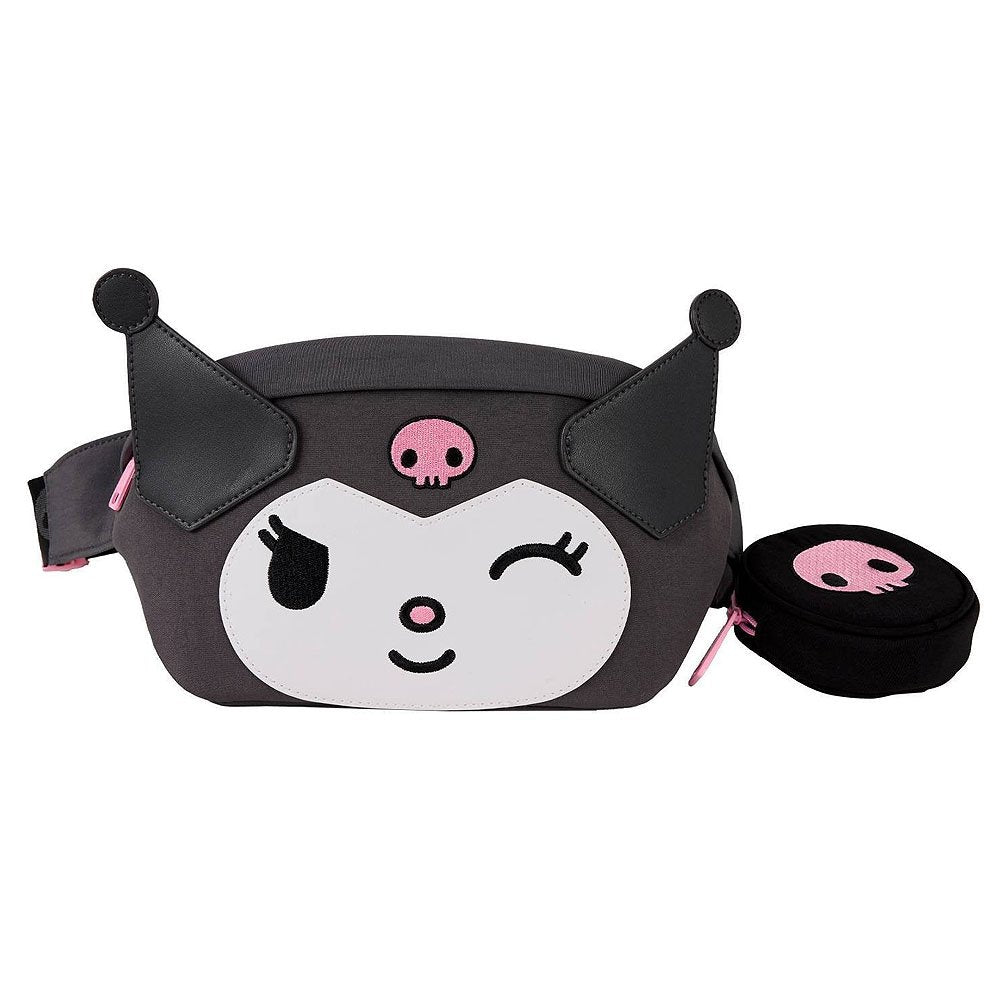 Loungefly x Sanrio Kuromi Cosplay Convertible Nylon Belt Bag with Coin Bag