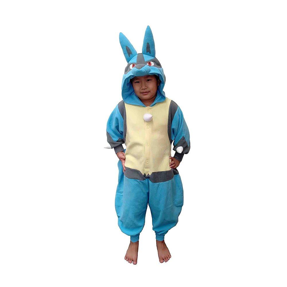 Pokemon Lucario Kids Costume Kigurumi Jumpsuit